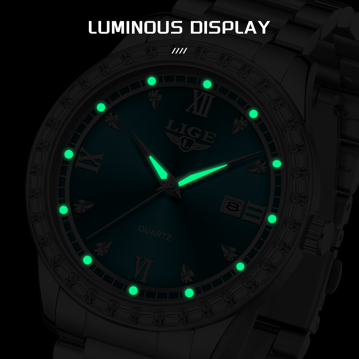 LIGE Luxury Fashion Quartz Wat - Resistance Band review and price